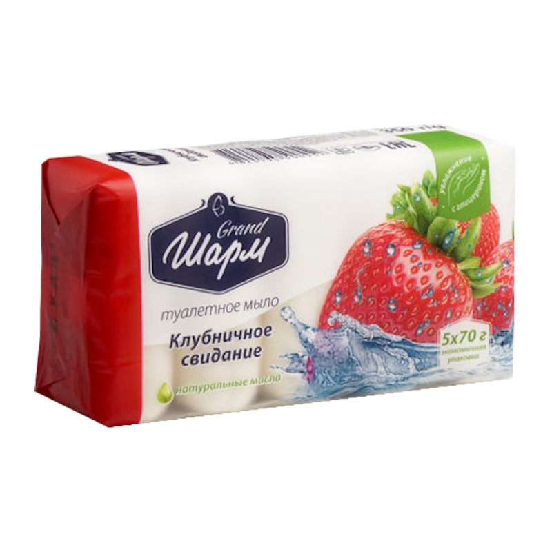Мило тверде Шарм Полуничне побачення (5х70г), туалетне, 350 г (4820195500552)